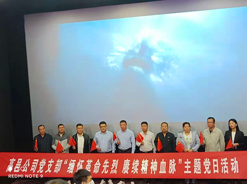 高邑公司黨支部開展觀看愛國(guó)主義教育影片《長(zhǎng)津湖》主題黨日活動(dòng)
